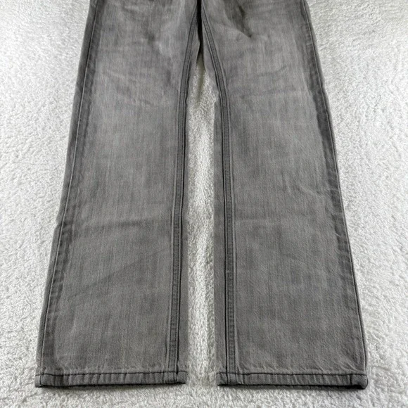 Y2K Levi 514 Slim Straight Light Gray Grey Stone Wash 29x30 Denim Jeans Pants - Picture 4 of 12